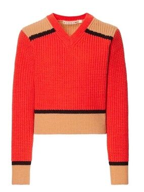 Marni X Uniqlo V Neck Cropped Sweater